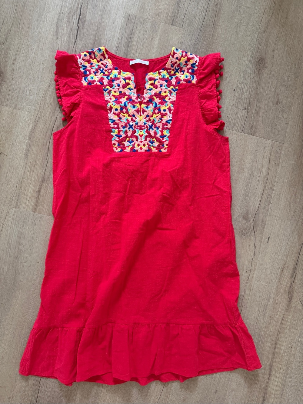 Kirundo Women’s Embroidered Dress - Red - Large